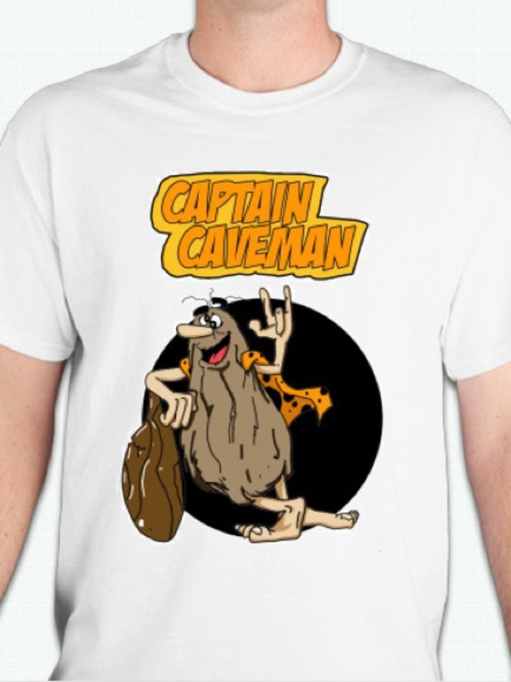Captain caveman tshirt shirt Unisex 100 percent cotton